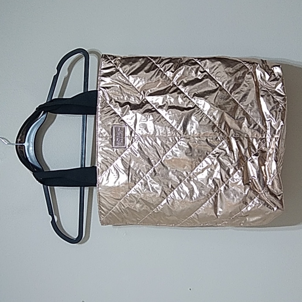 Victoria's Secret Rose Gold Quilted Puffer Tote